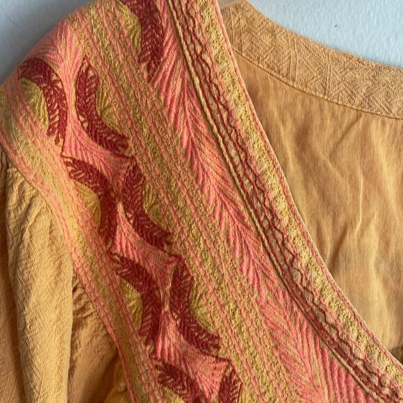 FREE PEOPLE Embroidered Iggie Woven Crop Top Cairo Combo - Picture 9 of 14